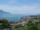  Panorama Jezioro Genewskie z przybrzenym Montreux